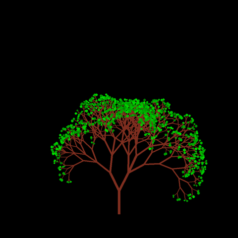 A computer generated fractal tree
