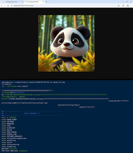 A new Linux malware named Koske is seemingly using JPEG images of cute panda bears to deploy malware directly into system memory.
