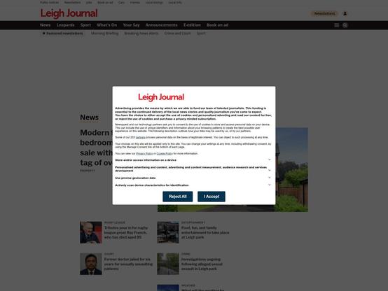 Screenshot of phishing site