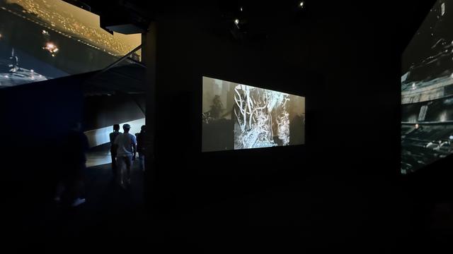 Movies across multiple walls of cyberpunk movies.