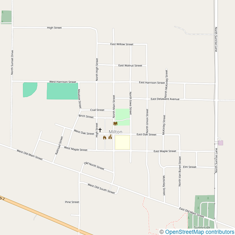 Map image of the town showing the status as of the time of this posting