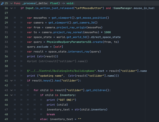 My Raycast code.
