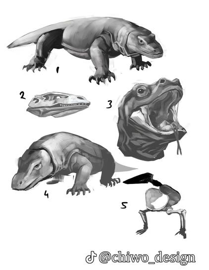 komodo dragon sketch