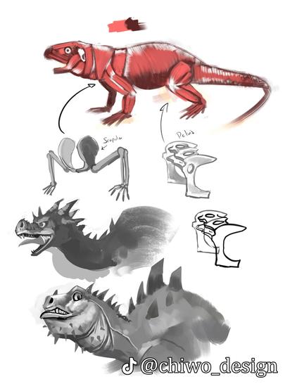 lizard and dragon sketches