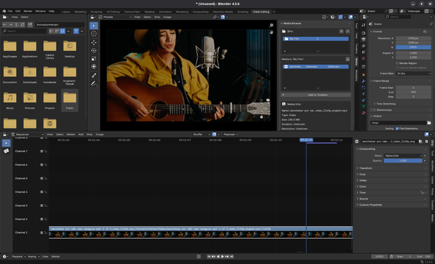A screenshot of a non-linear editing system.