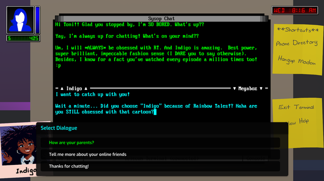 Chatting with Indigo