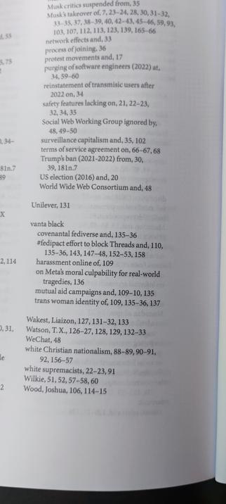 the section of the appendix in Move Slowly and Build Bridges: Mastodon, the Fediverse, and the Struggle for Democratic Social Media where vanta rainbow black is mentioned