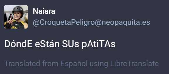 LibreTranslate has difficulty with alternating capitalization.