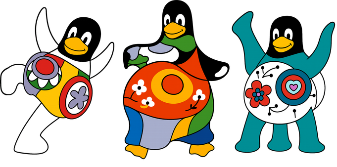 Die 3 Tuxnanas "Sophie", "Charlotte" und "Caroline"