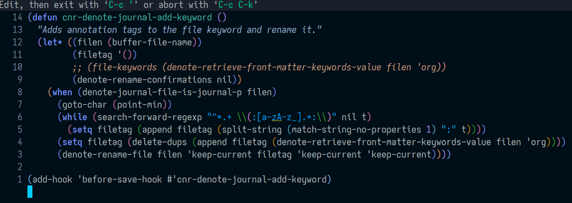 Code in elisp.