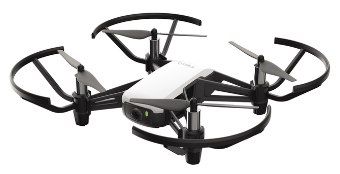 The DJI Ryze Tello with the highly recommended propeller guards from the accessories range. Source: DJI
