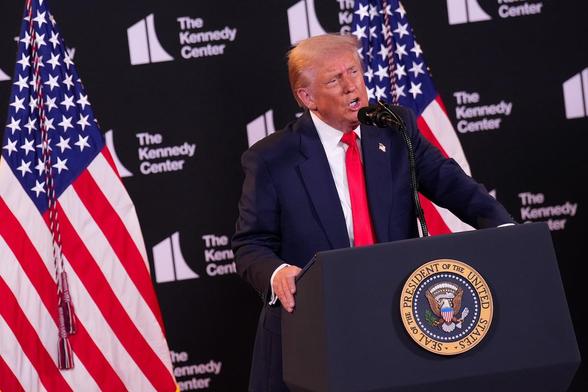 President Trump speaks during an event at the Kennedy Center on August 13, 2025 in Washington, D.C.