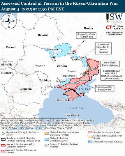 Russian Offensive Campaign Assessment, August 13, 2025