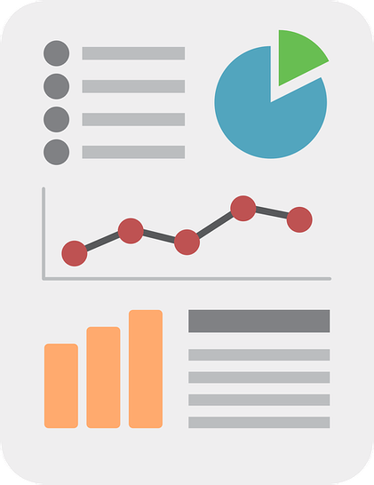 A drawn analytics chart on a light gray background.