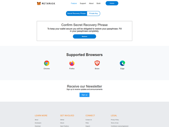 Screenshot of phishing site