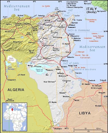 A map showing the location of Tunisia
Credit https://ian.macky.net/pat/
