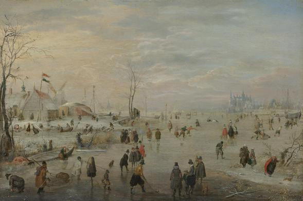Enjoying the Ice, Hendrick Avercamp, c. 1615 - c. 1620