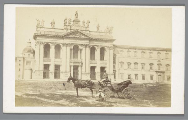 Rijtuig voor Sint-Jan van Lateranen, Rome, anonymous, Libreria Spithöver, 1855 - 1885