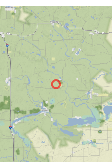 Map of the location of the observation: Marquette, Wisconsin, United States, (latitude: 43.87, longitude: -89.28).