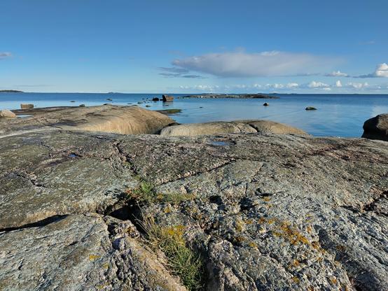 A view from smooth seaside rocks