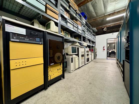A row of vintage systems accessible remotely