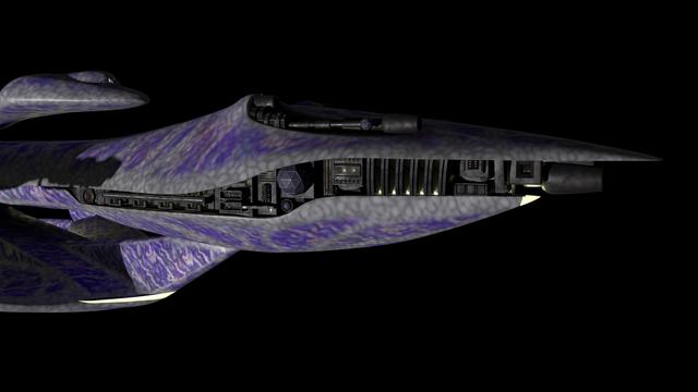A side view of my White Star model. The dark gray mechanical sections now have some details colored silver and bronze.