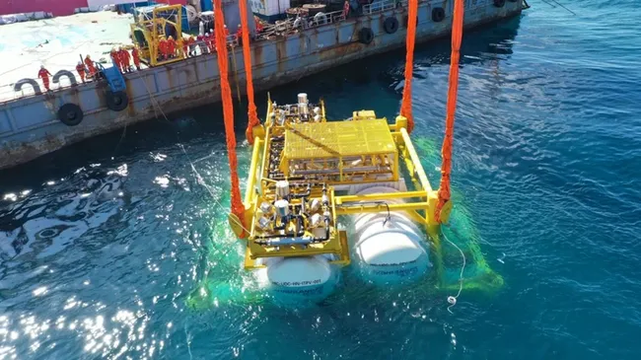 The underwater data center off the coast of Hainan was a pilot project before another more advanced one is now being built off Shanghai. (Image credit: Shanghai Hailanyun Technology)