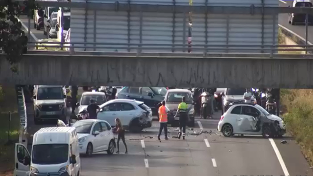 L'accident ha obligat a tallar uns minuts la C-58 en sentit nord (Servei Català de Trànsit)