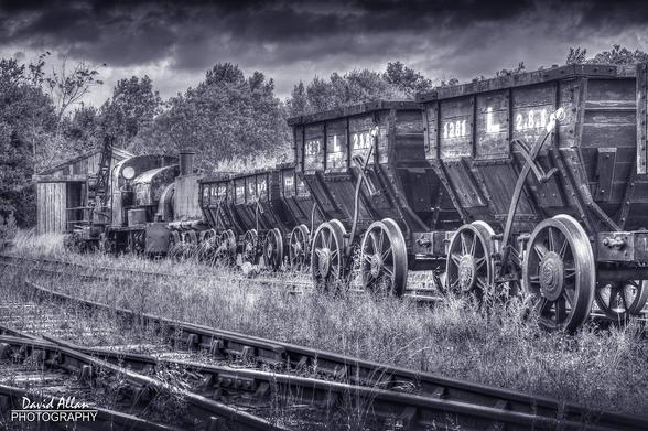 Old coal wagons in an overgrown grass covered siding – a future restoration project maybe? Spotted at Beamish, the Living Museum of the North in Co Durham, North East England and just loved the pictorial atmospheric air of abandonment (although not truly 'abandoned').