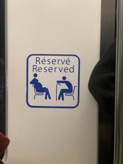 Icon for reserved seats for pregnant people and elderly