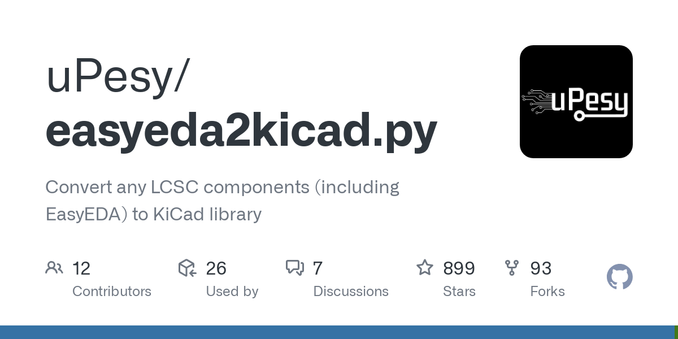 Convert any LCSC components (including EasyEDA) to KiCad library - uPesy/easyeda2kicad.py