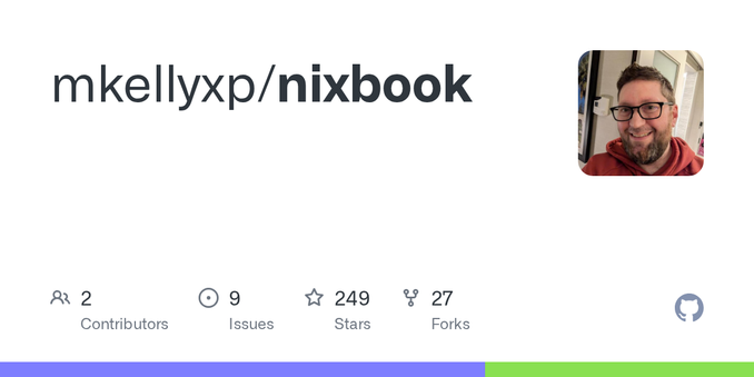 Contribute to mkellyxp/nixbook development by creating an account on GitHub. Contribute to mkellyxp/nixbook development by creating an account on GitHub.