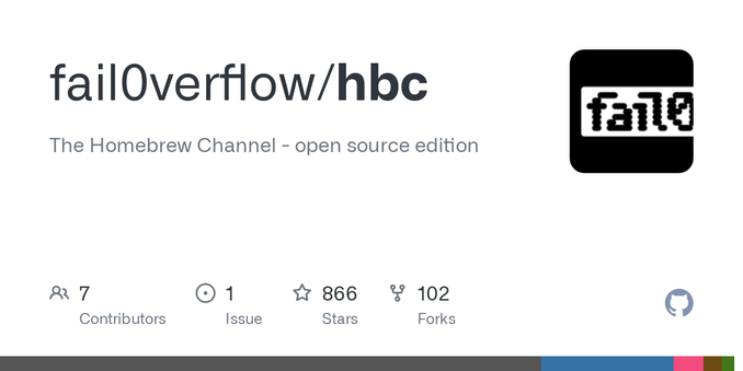 The Homebrew Channel - open source edition. Contribute to fail0verflow/hbc development by creating an account on GitHub.