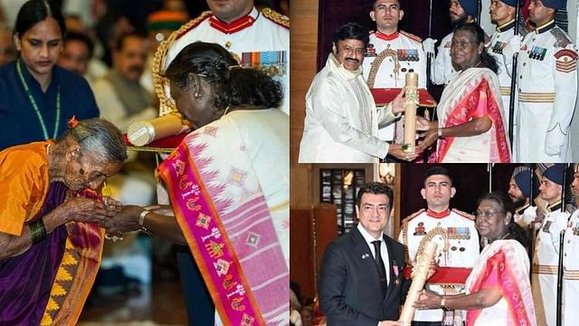 President Droupadi Murmu confers Padma Awards to renowned artists and personalities. President Droupadi Murmu confers Padma Awards to renowned artists and personalities.