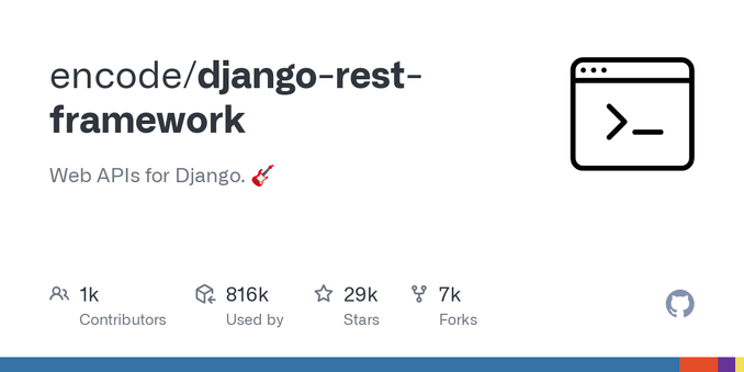 Web APIs for Django. 🎸. Contribute to encode/django-rest-framework development by creating an account on GitHub.