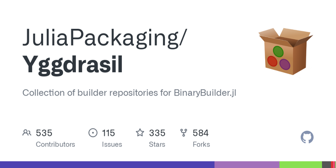 Collection of builder repositories for BinaryBuilder.jl - JuliaPackaging/Yggdrasil