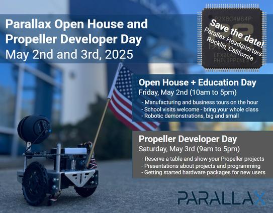 Parallax Open House and Developer Day – May 2nd and 3rd! – Travel Details and Speakers