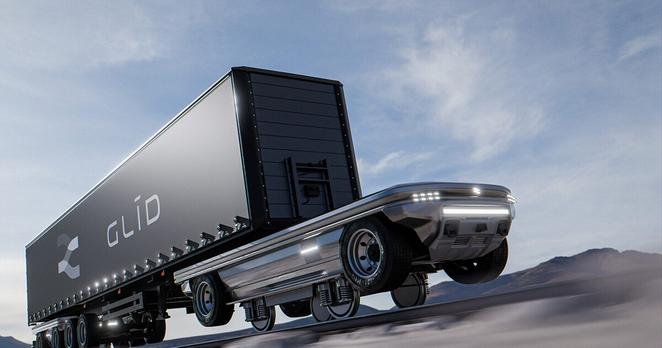 Glid's autonomous Glider is said to be able to carry trailers weighing up to 80,000 lb on the road before hopping onto rails and transporting them at 80 mph