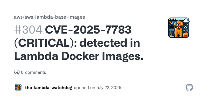 CVE Details CVE ID Severity Affected Package Installed Version Fixed Version Date Published Date of Scan CVE-2025-7783 CRITICAL form-data 4.0.3 2.5.4, 3.0.4, 4.0.4 2025-07-18T17:15:44.747Z 2025-07-...