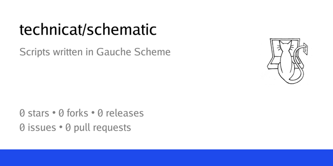 Summary card of repository technicat/schematic