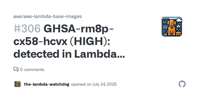 CVE Details CVE ID Severity Affected Package Installed Version Fixed Version Date Published Date of Scan GHSA-rm8p-cx58-hcvx HIGH axios 1.10.0 1.11.0 2025-07-23T16:49:38Z 2025-07-24T10:18:15.546236...