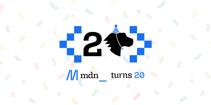 The MDN Web Docs logo, featuring a blue accent color, displayed on a solid black background.