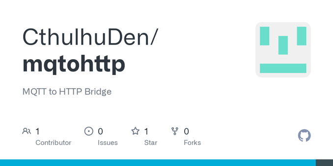 MQTT to HTTP Bridge. Contribute to CthulhuDen/mqtohttp development by creating an account on GitHub. MQTT to HTTP Bridge. Contribute to CthulhuDen/mqtohttp development by creating an account on GitHub.