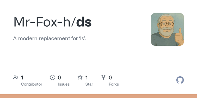 A modern replacement for ‘ls’. Contribute to Mr-Fox-h/ds development by creating an account on GitHub. A modern replacement for ‘ls’. Contribute to Mr-Fox-h/ds development by creating an account on GitHub.