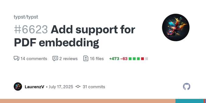 Still a long way to go until we actually get there, but here is a first draft and a suggestion for how the API could look. Surprsingly little changes necessary on the Typst side so far, though!
Ano...