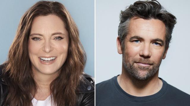 Rachel Bloom and Patrick Brammall