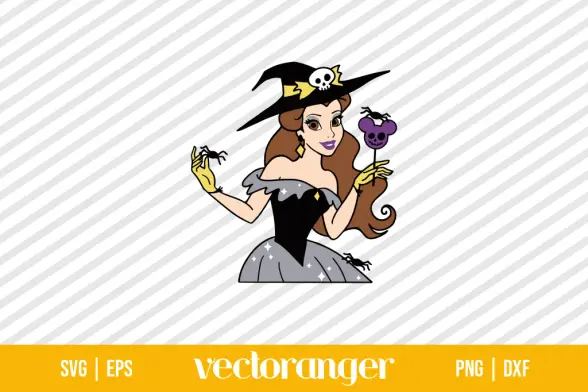Belle Princess Halloween Svg Layered
