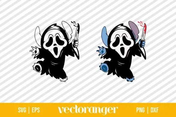 Stitch Ghost Face Scream Halloween SVG