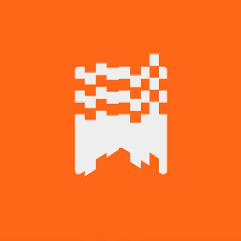 An orange background and the Substack logo, jittered in vertical segments.