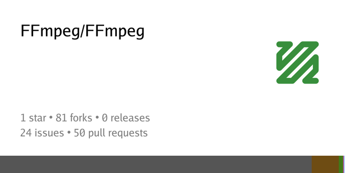Summary card of repository FFmpeg/FFmpeg